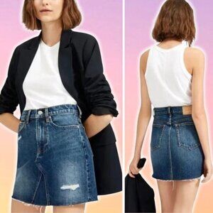 EVERLANE The Denim Reconstructed Skirt Sz 26 Blue